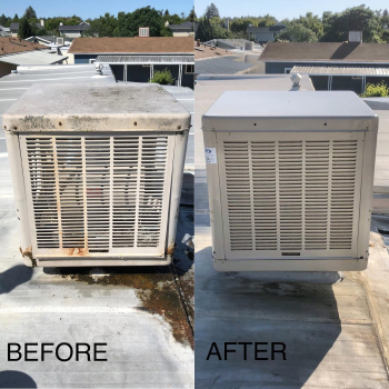 before and after image of a new install